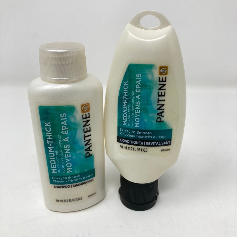 Pantene Medium-Thick Frizzy To Smooth Shampoo And Conditioner Travel Size 1.7 oz